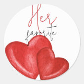 Haar, zijn of onze favoriete Vrijgezellenfeest cad Ronde Sticker (Voorkant)