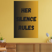 Haar zwijgregels – het versterken van minimalistis canvas afdruk (Insitu (Woonkamer))