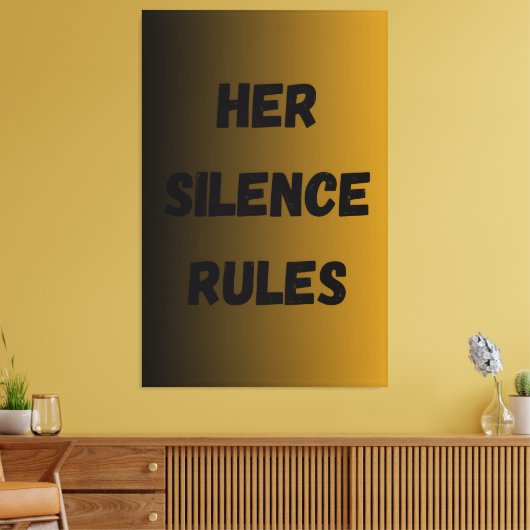 Haar zwijgregels – het versterken van minimalistis canvas afdruk (Insitu (Woonkamer))