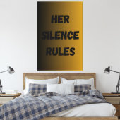 Haar zwijgregels – het versterken van minimalistis canvas afdruk (Insitu (Slaapkamer))