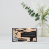 Haaraccessoires | Hout | QR Code Afspraakkaart Afsprakenkaartje (Staand voorkant)