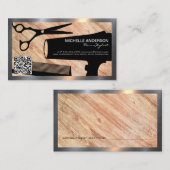 Haaraccessoires | Hout | QR Code Afspraakkaart Afsprakenkaartje (Voorkant / Achterkant)