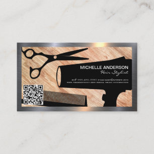 Haaraccessoires Hout QR Code Afspraakkaart Afsprakenkaartje