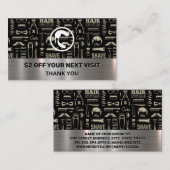 haarbaard | Patroon voor kappergereedschap | korti Visitekaartje (Voorkant / Achterkant)