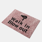 Haarband Droge balk Roos Gold Glitter Salon Welkom Deurmat (Schuin)