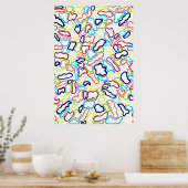 Haarbanden 24 x 36 poster (Keuken)