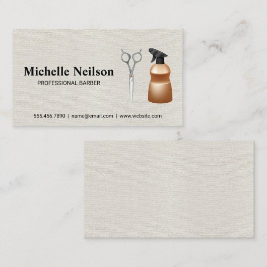Haarberoep Gereedschap Visitekaartje (Voorkant / Achterkant)