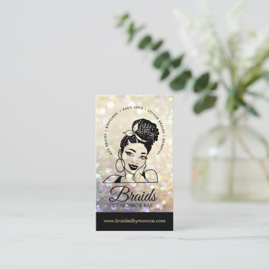 Haarbreder/braden/Braden/Salon - QR-code Visitekaartje (Staand voorkant)