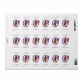 Haarclip & Scrunchie Displaykaart Florale Boutiqe Etiket (Full Sheet)