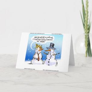 Haarclub voor Sneeuwmannen Grappige Kerst Feestdagen Kaart