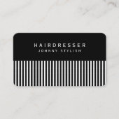 Haarcomb, geïnspireerd op zwart uiterlijk visitekaartje (Voorkant)