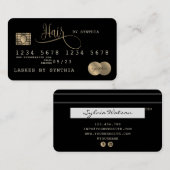 Haarcreditcard styling Black Gold Visitekaartje (Voorkant / Achterkant)