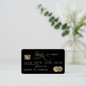 Haarcreditcard styling Black Gold Visitekaartje (Staand voorkant)
