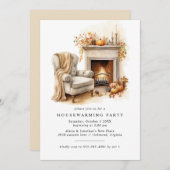 haard | Gezellige Herfst herfst Housewarming Party Kaart (Voorkant / Achterkant)