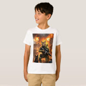 haard Kat ontwerp kinder T-shirt (Voorkant volledig)