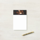 Haard Warme Winter Scene Fotografie Post-it® Notes (Op bureau)