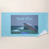  haardoorsneden van blauwe doorsnede strandlaken (Voorkant)