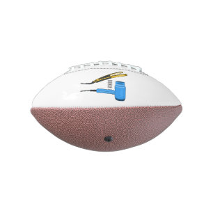 Haardroger en haarrechtse illustratie american football