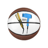 Haardroger en haarrechtse illustratie basketbal (Voorkant)