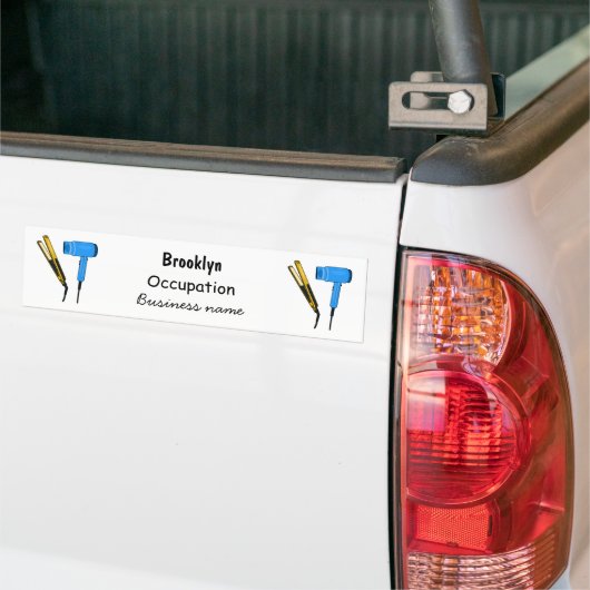 Haardroger en haarrechtse illustratie bumpersticker (Op Truck)