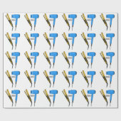 Haardroger en haarrechtse illustratie cadeaupapier (Vlak)