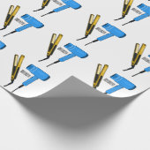 Haardroger en haarrechtse illustratie cadeaupapier (Hoek)