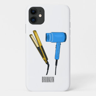 Haardroger en haarrechtse illustratie Case-Mate iPhone case