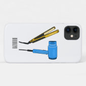 Haardroger en haarrechtse illustratie Case-Mate iPhone case (Achterkant (horizontaal))