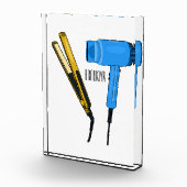 Haardroger en haarrechtse illustratie fotoblokken (Rechts)