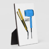 Haardroger en haarrechtse illustratie fotoplaat (Zijkant)