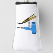 Haardroger en haarrechtse illustratie golfheadcover (Draai 90)