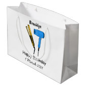 Haardroger en haarrechtse illustratie groot cadeauzakje (Achterkant Gekanteld)