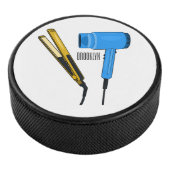Haardroger en haarrechtse illustratie hockey puck (3/4)