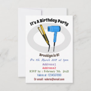 Haardroger en haarrechtse illustratie kaart