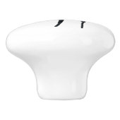 Haardroger en haarrechtse illustratie keramische knop (Zijkant)