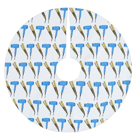 Haardroger en haarrechtse illustratie kerstboom rok (Voorkant)