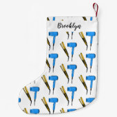 Haardroger en haarrechtse illustratie kleine kerstsok (Achterkant)