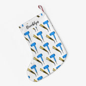 Haardroger en haarrechtse illustratie kleine kerstsok (Achterkant (Hangend))