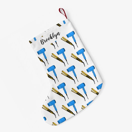 Haardroger en haarrechtse illustratie kleine kerstsok (Achterkant (Hangend))