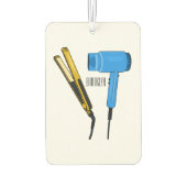 Haardroger en haarrechtse illustratie luchtverfrisser (Achterkant)