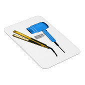 Haardroger en haarrechtse illustratie magneet (Rechterzijde)