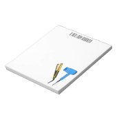 Haardroger en haarrechtse illustratie notitieblok (Linkerzijde)