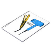 Haardroger en haarrechtse illustratie notitieboek (Linkerzijde)