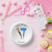 Haardroger en haarrechtse illustratie papieren kommen (Feest)