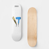 Haardroger en haarrechtse illustratie persoonlijk skateboard (Voorkant)