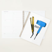 Haardroger en haarrechtse illustratie planner (Display)