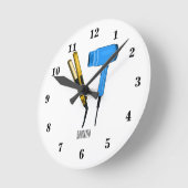 Haardroger en haarrechtse illustratie ronde klok (Hoek)