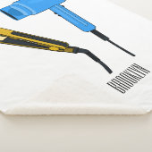 Haardroger en haarrechtse illustratie sherpa deken (3/4)