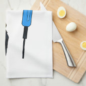 Haardroger en haarrechtse illustratie theedoek (Quarter Fold)