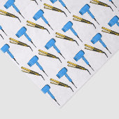 Haardroger en haarrechtse illustratie tissuepapier (Detail)